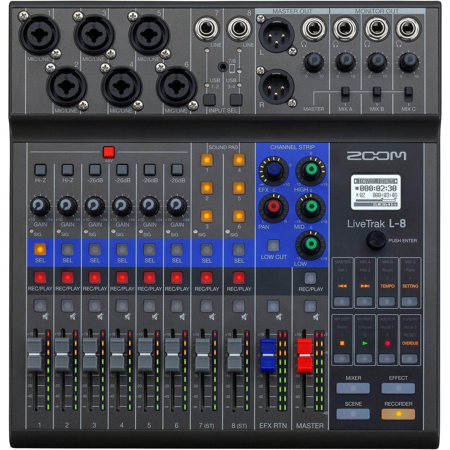 Zoom LiveTrak L-8 8-Channel Mixer Zoom LiveTrak L-8 8-Channel Mixer