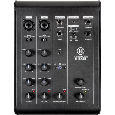 Harbinger M100-BT Portable PA With Bluetooth and Custom Carry Bags 8-inch Mains