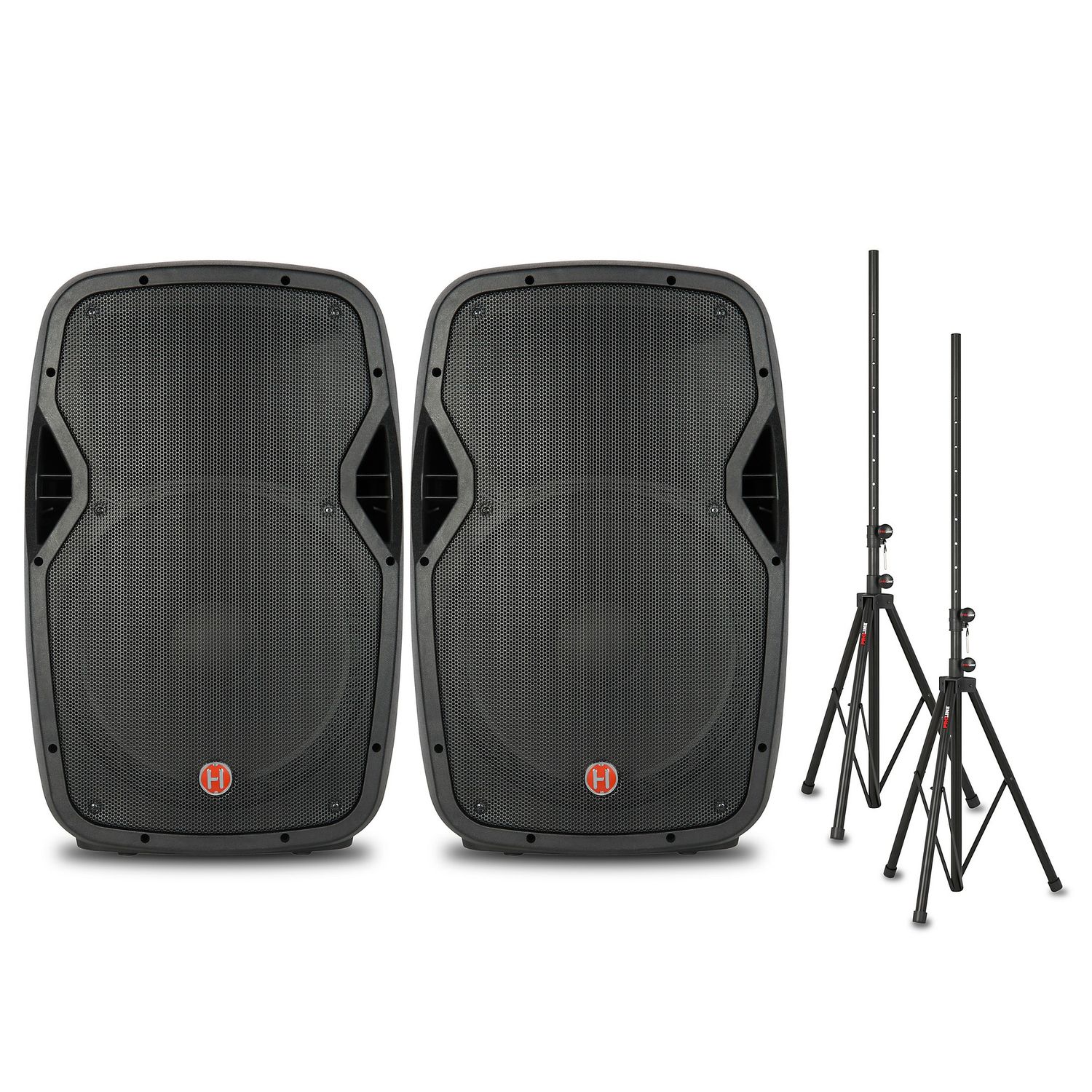Harbinger Package With VARI V1015 15-inch Powered Speakers and Stands Harbinger Package With VARI V1015 15-inch Powered Speakers and Stands