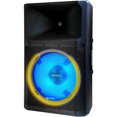 Gemini GSP-L2200PK Active 15-inch LED Portable Bluetooth Speaker With Stand and Mic
