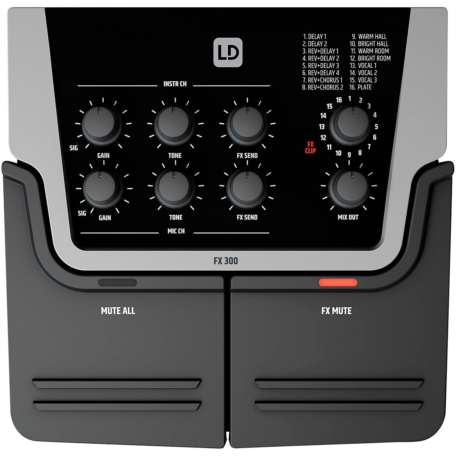 LD Systems FX 300 Vocal Effects Processor With 2-Channel Pedal LD Systems FX 300 Vocal Effects Processor With 2-Channel Pedal