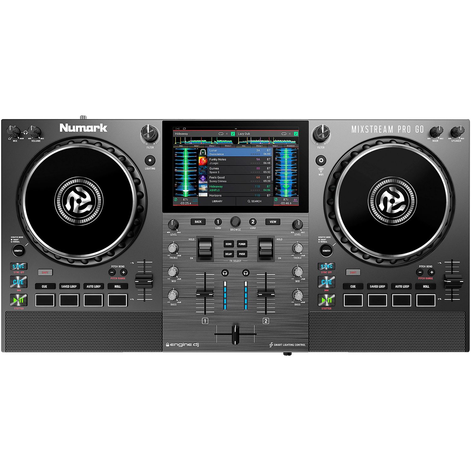 Numark Mixstream Pro Go Battery-Powered Standalone Streaming 2-Channel DJ Controller Numark Mixstream Pro Go Battery-Powered Standalone Streaming 2-Channel DJ Controller