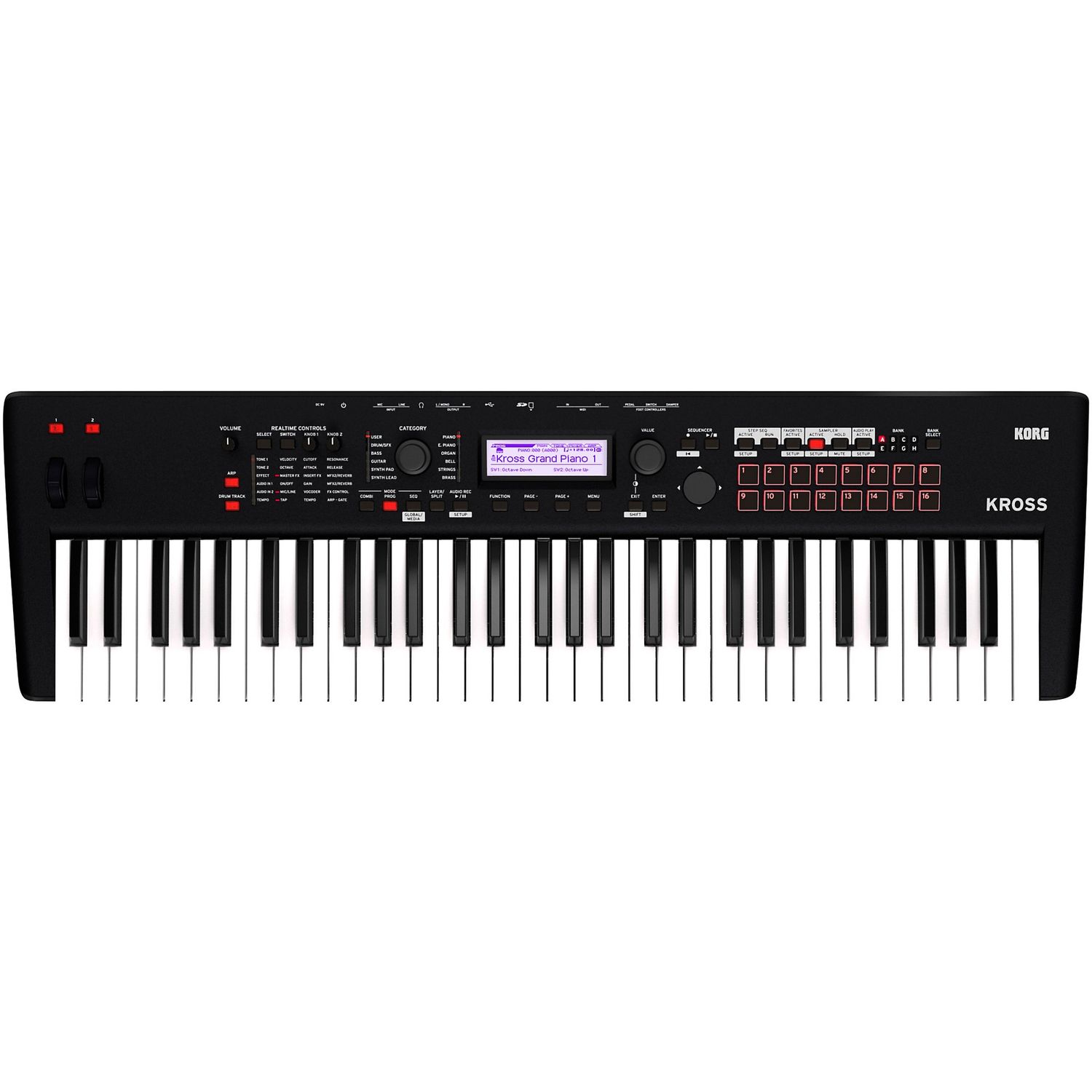 KORG KROSS 2 61-Key Synthesizer Workstation Black KORG KROSS 2 61-Key Synthesizer Workstation Black