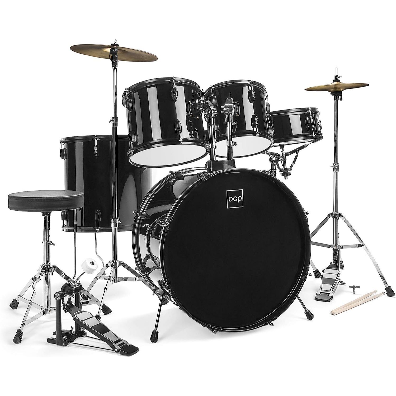 LW Essentials® Basic 5-Piece Complete Drum Set with Hardware