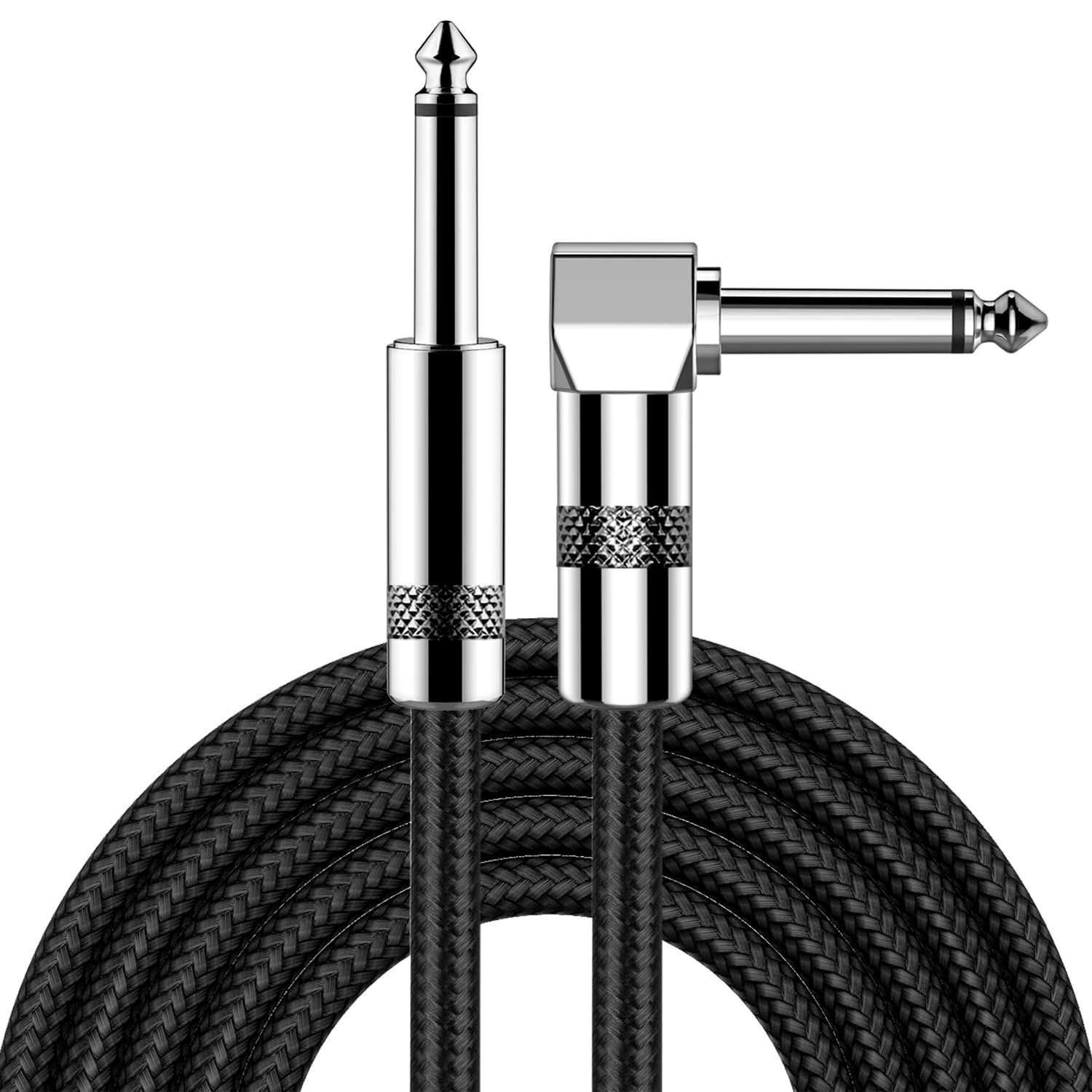 LW Essentials® Basic 1/4 in. Standard/Braided TS Mono Instrument Cable (Straight + Right-Angle)