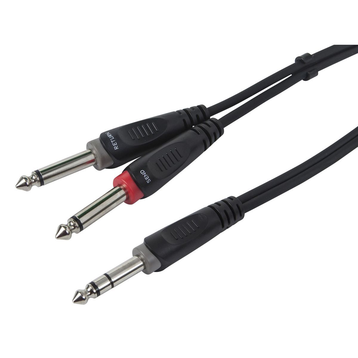 LW Essentials® Basic 1/4 in. Male TRS Stereo to Dual 1/4 in. Male TS Mono Adapter Cable