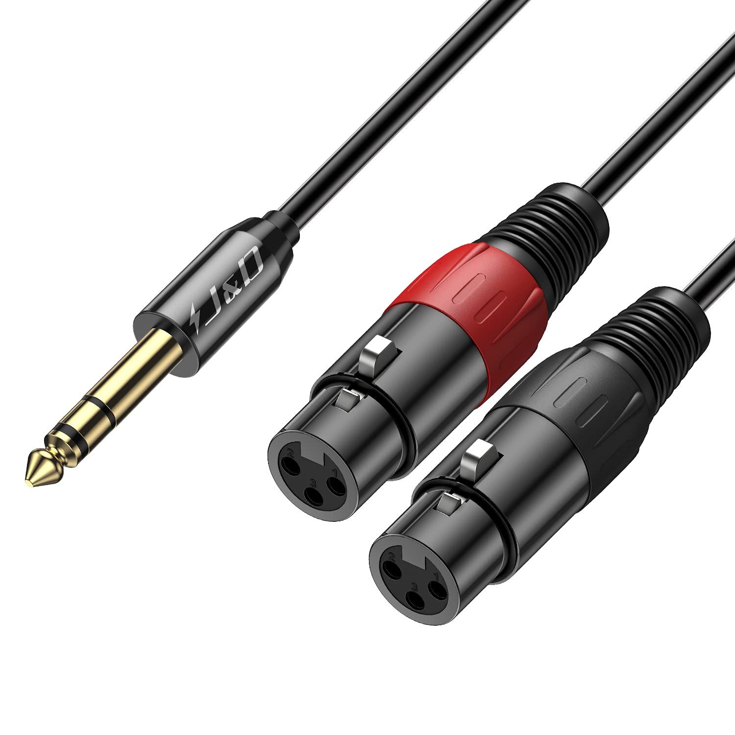 LW Essentials® Basic Dual XLR Female to 1/4 in. Male TRS Stereo Cable LW Essentials® Basic Dual XLR Female to 1/4 in. Male TRS Stereo Cable