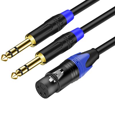 LW Essentials® Basic XLR Female to Dual 1/4 in. Male TRS Stereo Cable LW Essentials® Basic XLR Female to Dual 1/4 in. Male TRS Stereo Cable