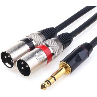 LW Essentials® Basic Dual XLR Male to 1/4 in. Male TRS Stereo Cable LW Essentials® Basic Dual XLR Male to 1/4 in. Male TRS Stereo Cable
