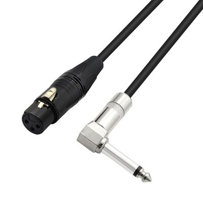 LW Essentials® Basic XLR Female to 1/4 in. Male TS Mono Cable (Straight + Right-Angle) LW Essentials® Basic XLR Female to 1/4 in. Male TS Mono Cable (Straight + Right-Angle)