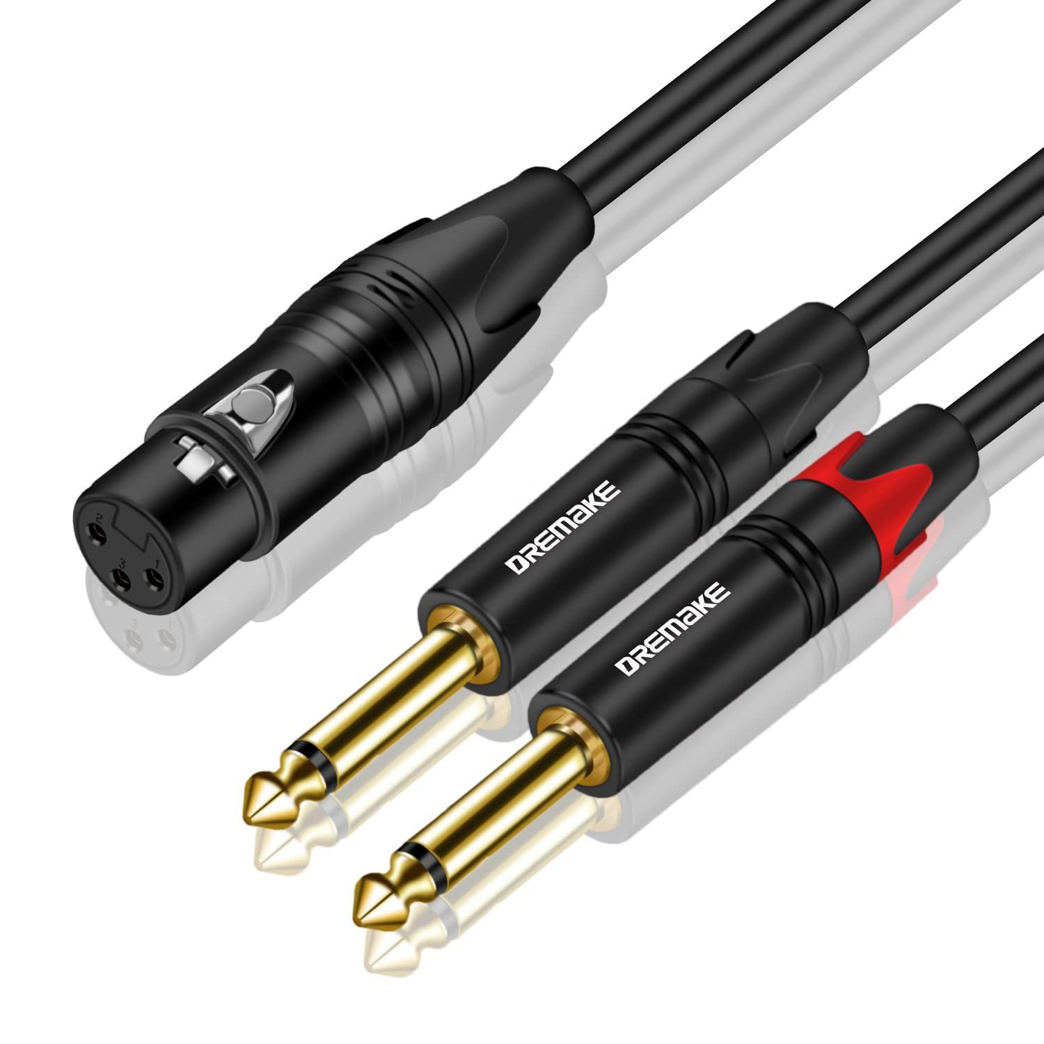 LW Essentials® Basic XLR Female to Dual 1/4 in. Male TS Mono Cable