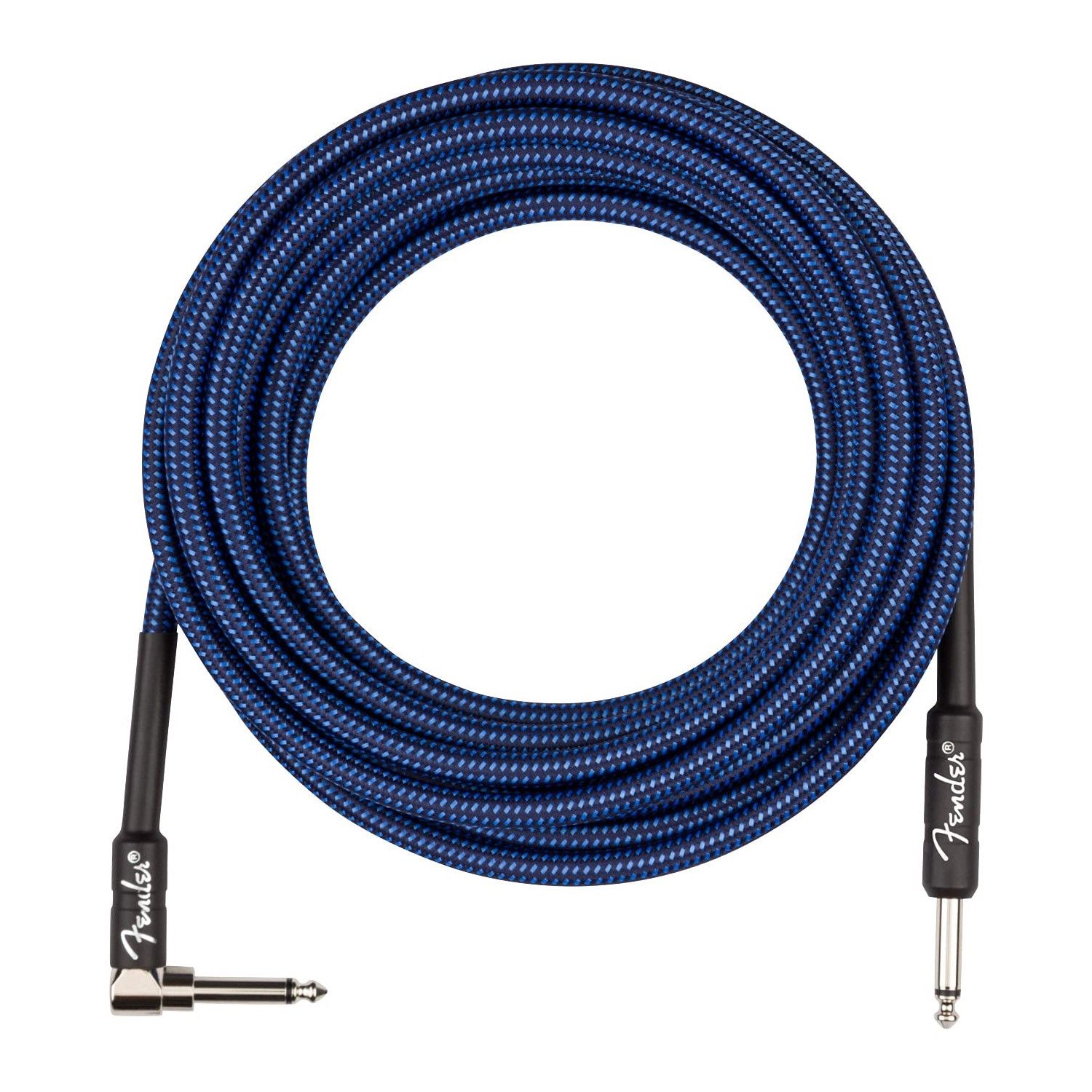 Prestige Picks® 1/4 in. Braided TS Mono Instrument Cable (Straight + Right-Angle) - Blue