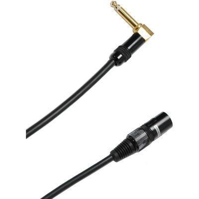 LW Essentials® Basic XLR Male to 1/4 in. Male TS Mono Cable (Straight + Right-Angle)