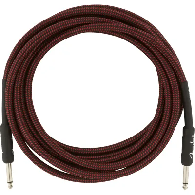 Prestige Picks® 1/4 in. Braided TS Mono Instrument Cable - Red Prestige Picks® 1/4 in. Braided TS Mono Instrument Cable - Red