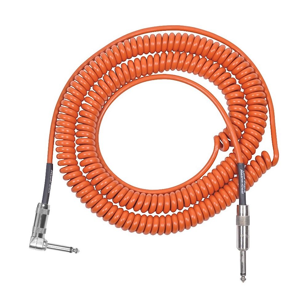 Prestige Picks® 1/4 in. Coiled TS Mono Instrument Cable (Straight + Right-Angle) - Orange Prestige Picks® 1/4 in. Coiled TS Mono Instrument Cable (Straight + Right-Angle) - Orange