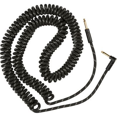 Prestige Picks® 1/4 in. Coiled TS Mono Instrument Cable (Straight + Right-Angle) - Black Prestige Picks® 1/4 in. Coiled TS Mono Instrument Cable (Straight + Right-Angle) - Black