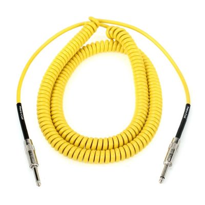 Prestige Picks® 1/4 in. Coiled TS Mono Instrument Cable - Yellow
