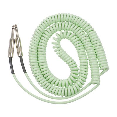 Prestige Picks® 1/4 in. Coiled TS Mono Instrument Cable - Green Prestige Picks® 1/4 in. Coiled TS Mono Instrument Cable - Green