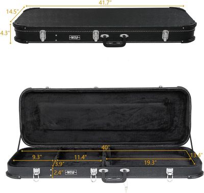 LW Essentials® Basic Electric/ Bass Guitar Hard Shell Case