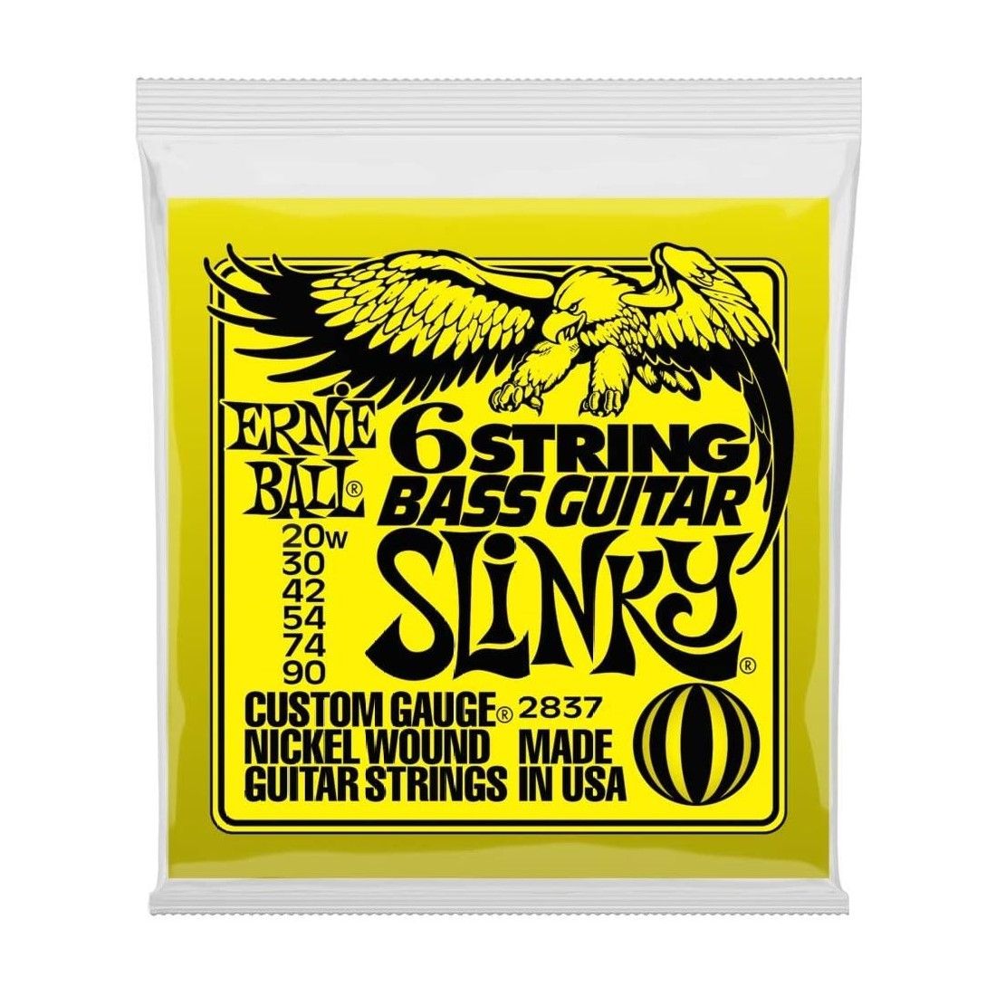 Ernie Ball 2837 Slinky 6-String Nickel Wound Bass Guitar Strings Ernie Ball 2837 Slinky 6-String Nickel Wound Bass Guitar Strings
