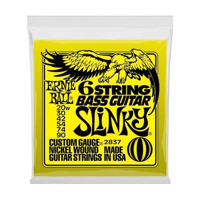 Ernie Ball 2837 Slinky 6-String Nickel Wound Bass Guitar Strings Ernie Ball 2837 Slinky 6-String Nickel Wound Bass Guitar Strings