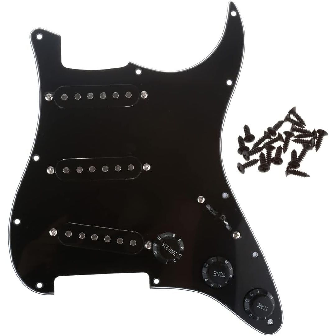LW Essentials® Basic Stratocaster SSS Prewired Loaded Pickguard 11 Hole LW Essentials® Basic Stratocaster SSS Prewired Loaded Pickguard 11 Hole