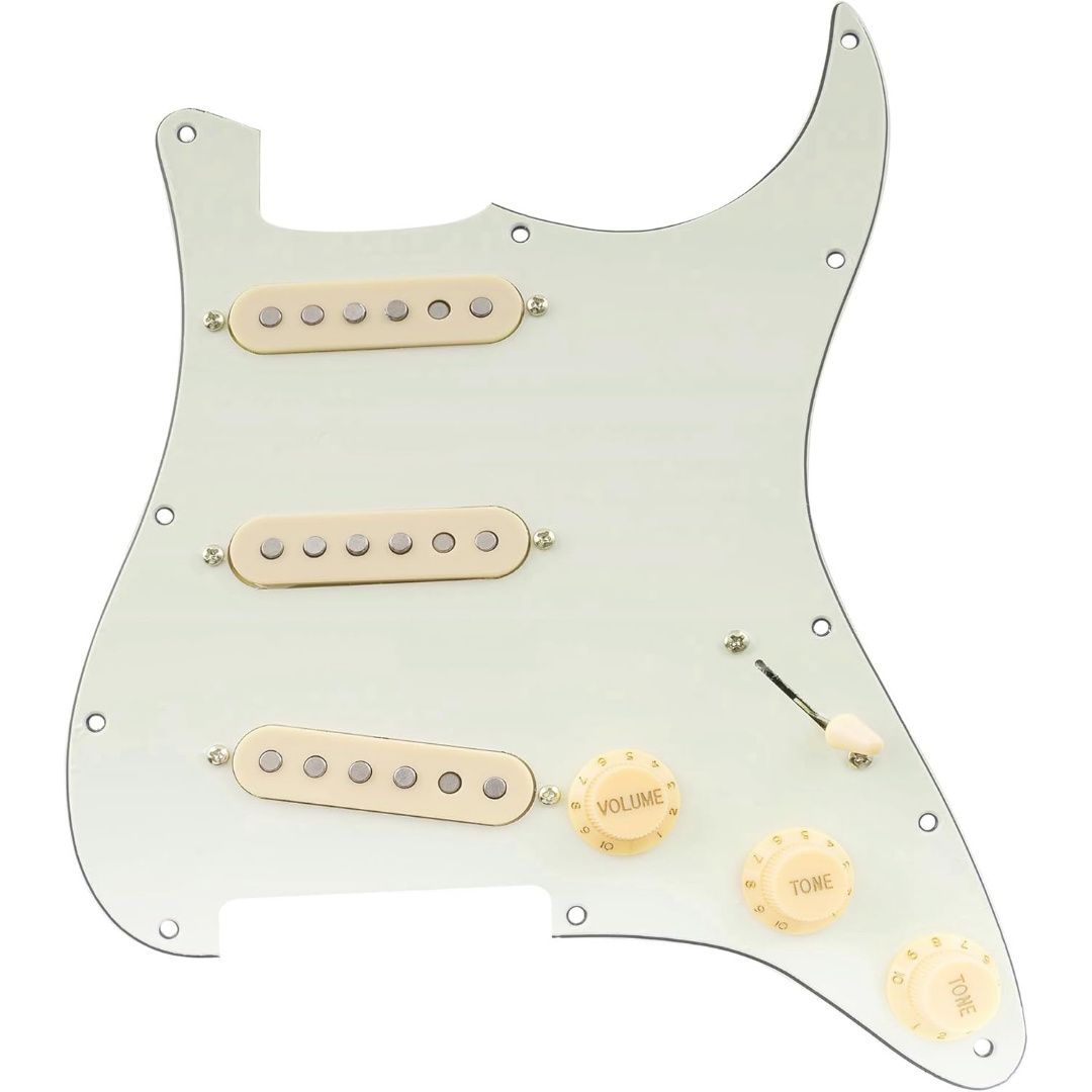 LW Essentials® Premium Stratocaster SSS Prewired Loaded Pickguard 11 Hole LW Essentials® Premium Stratocaster SSS Prewired Loaded Pickguard 11 Hole