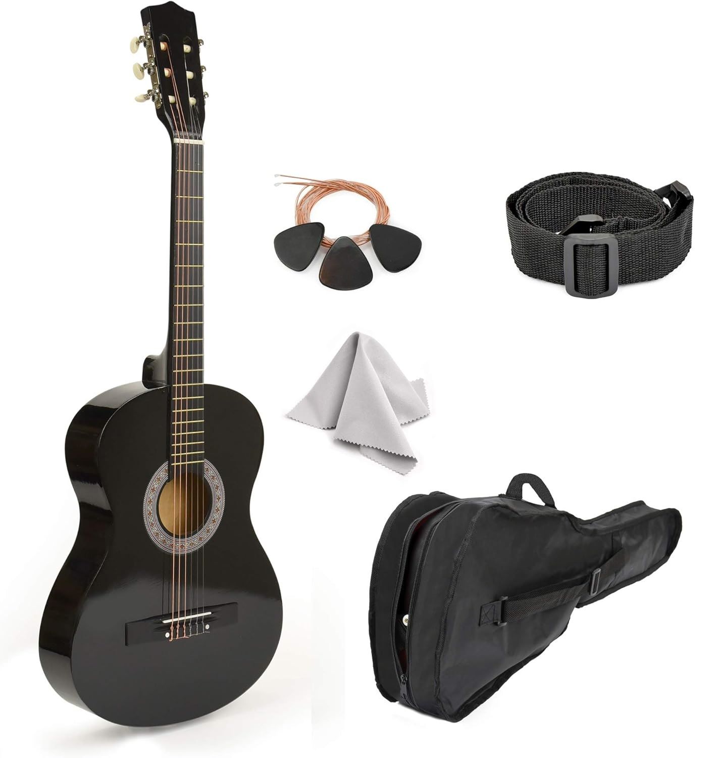 LW Essentials® Basic Kids Classical Acoustic Guitar Bundle