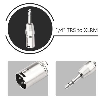 LW Essentials® Basic XLR Male to 1/4 in. Male TRS Stereo Adapter