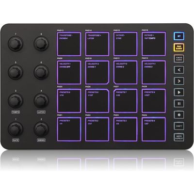LW Essentials® Basic Wireless MIDI Controller Pad with Rechargeable Battery LW Essentials® Basic Wireless MIDI Controller Pad with Rechargeable Battery