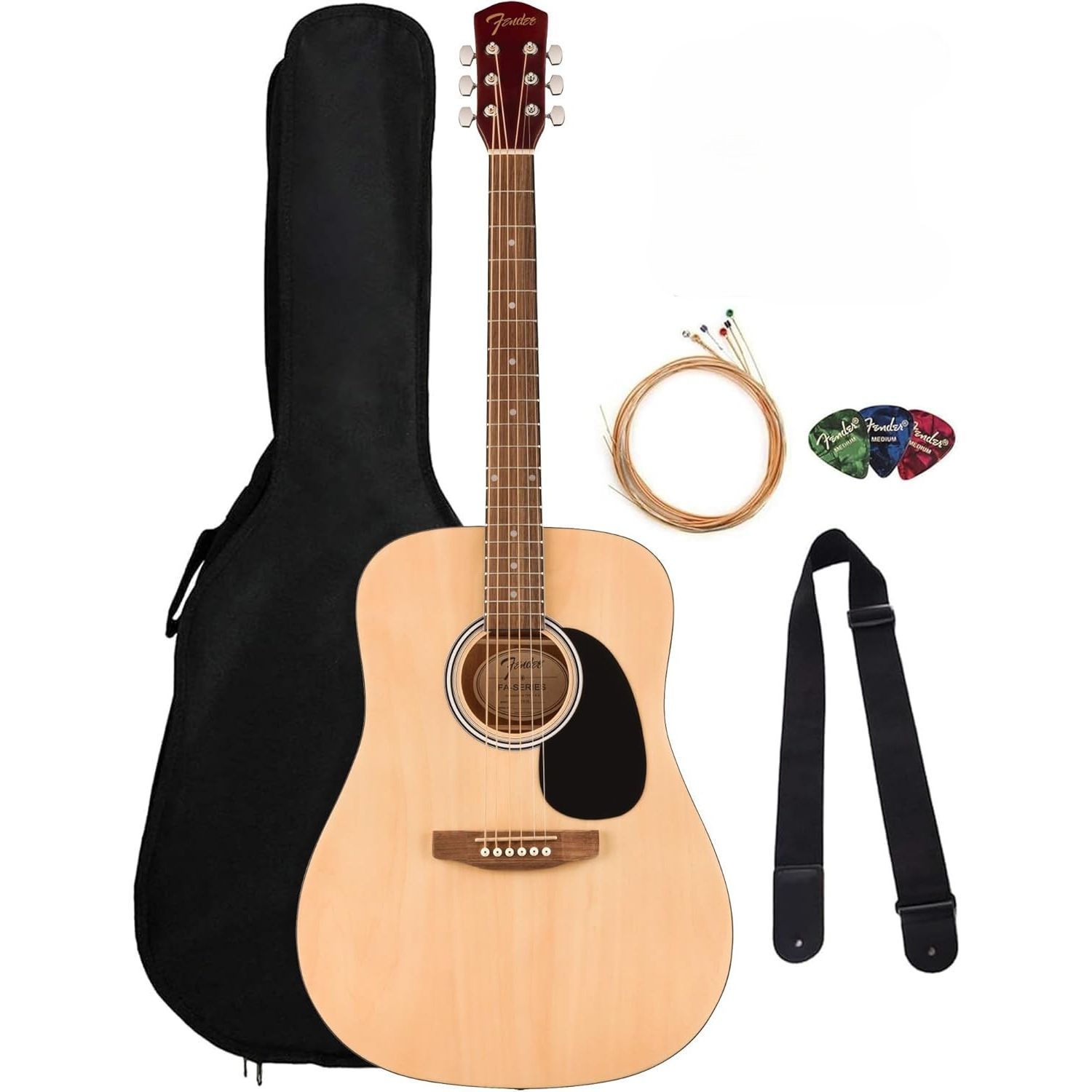 Fender FA115 Dreadnought Acoustic Guitar Pack Natural