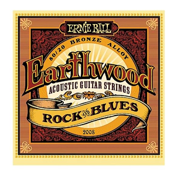 Ernie Ball 2008 Earthwood 80/20 Bronze Rock and Blues Acoustic Guitar Strings