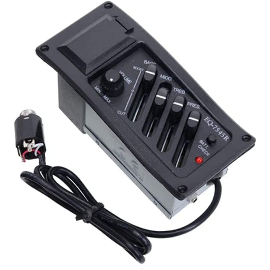 LW Essentials® Premium Acoustic Guitar Pickup Preamp Equalizer LW Essentials® Premium Acoustic Guitar Pickup Preamp Equalizer, Style:: 4-Band Equalizer