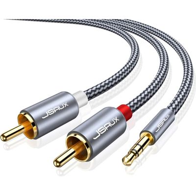 LW Essentials® Basic 3.5mm Male to Dual RCA Male Audio Adapter Cable LW Essentials® Basic 3.5mm Male to Dual RCA Male Audio Adapter Cable