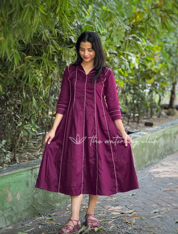 The Odessa Dress (Grape wine)