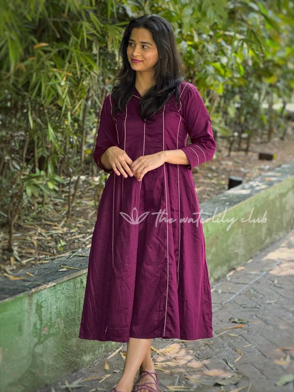 The Odessa Dress (Grape wine)