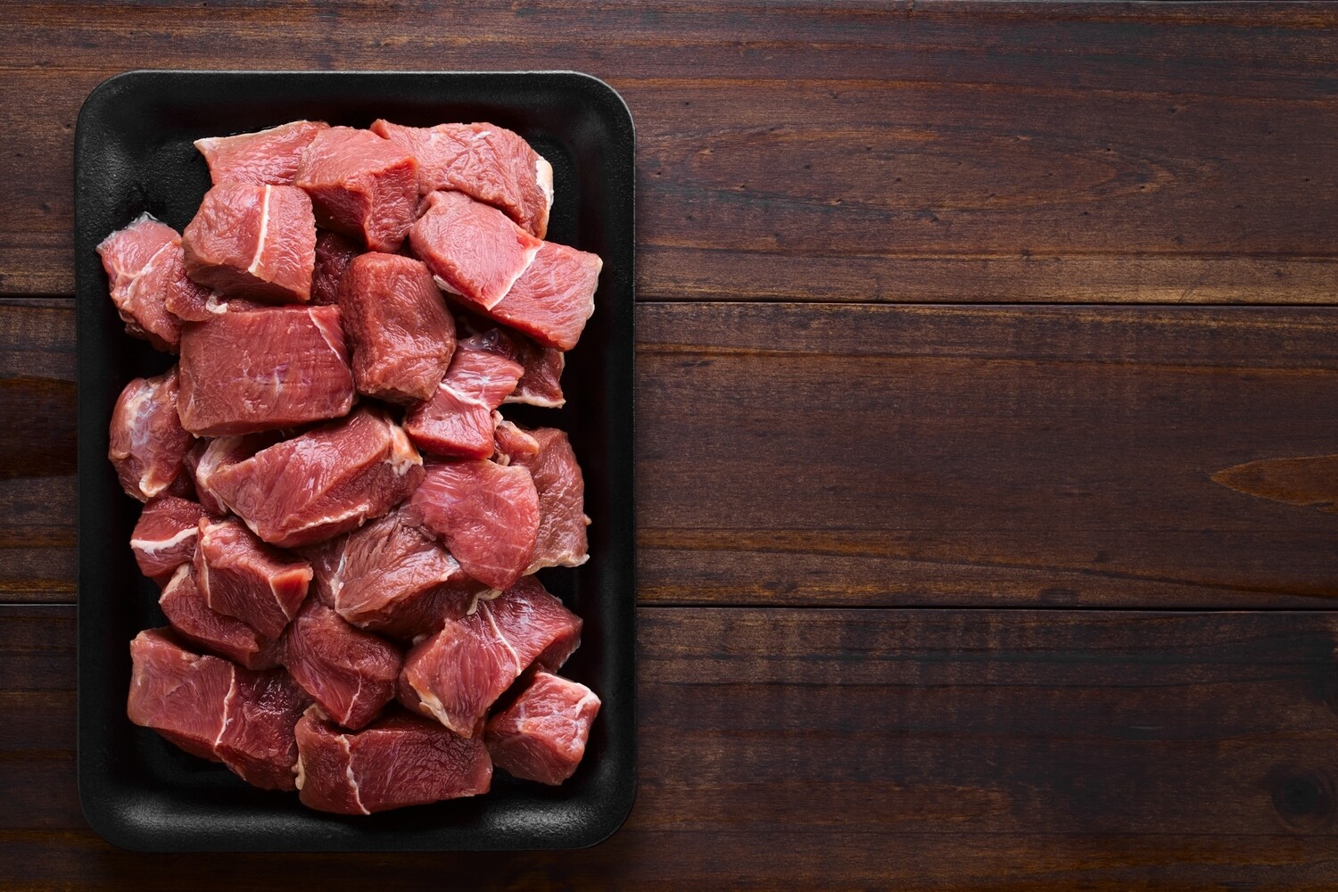 Venison cubed