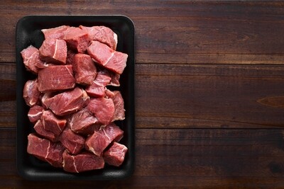 Venison cubed