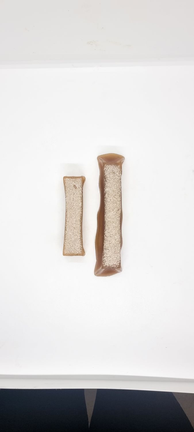 Deer antler powder infused beef marrow chew