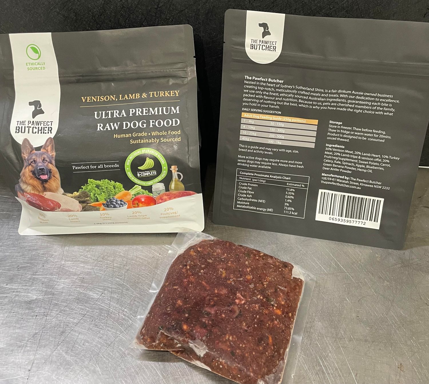 Venison, Lamb &amp; Turkey 1kg (4 x 250g portions)