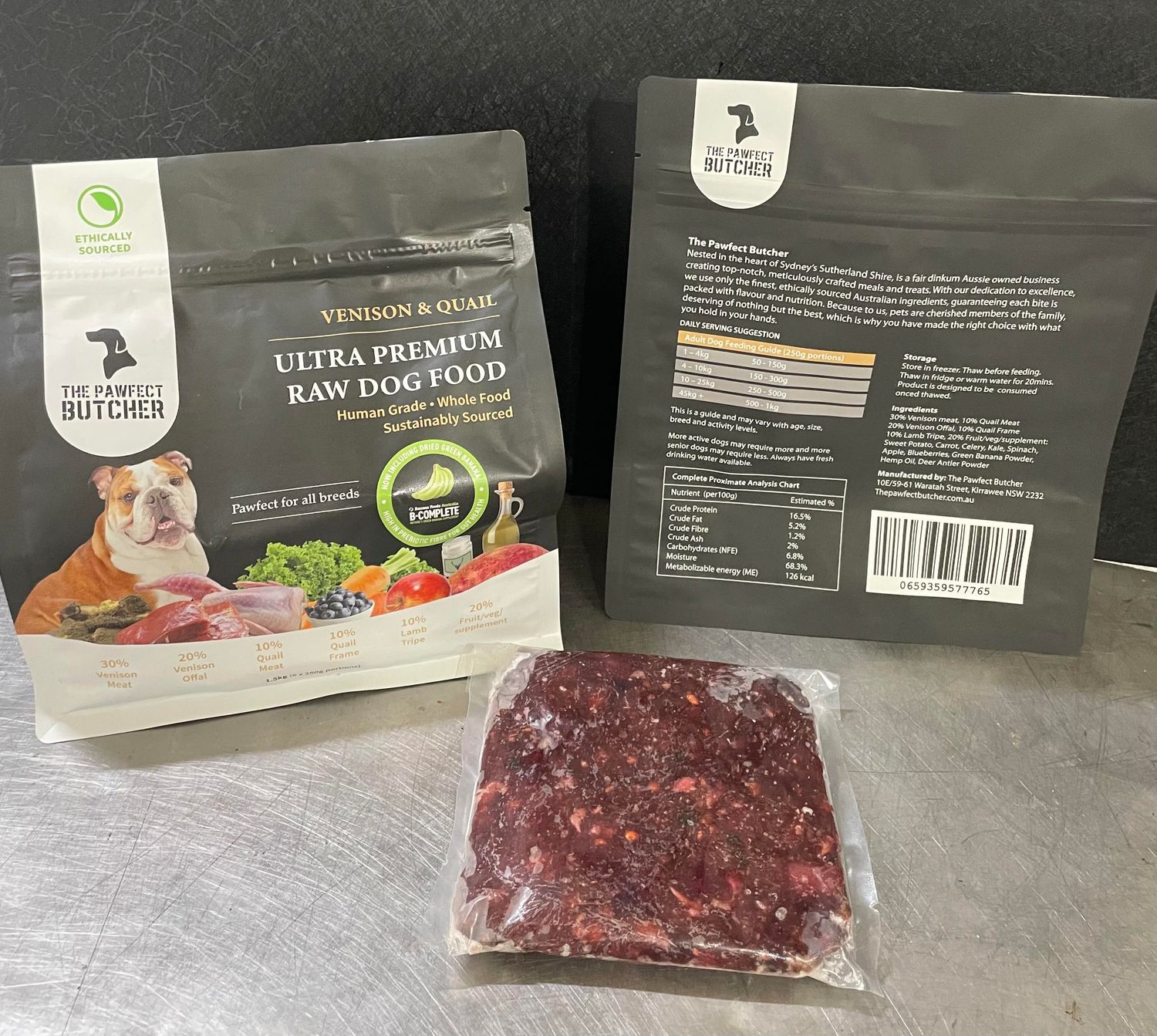 Venison &amp; Quail blend 1kg (4 x 250g portions)