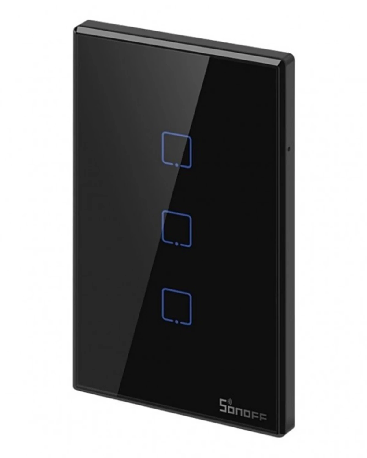 Plaqueta táctil WIFI Sonoff - 3 boton - Negra