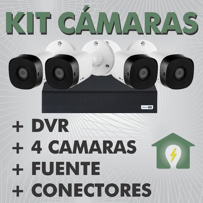 KIT CAMARAS DE SEGURIDAD DVR 4 + 4 CAMARAS