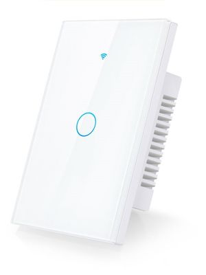 Plaqueta táctil WIFI Tuya - 1 boton - Blanca