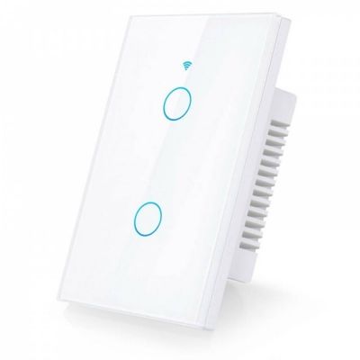Plaqueta táctil WIFI Tuya - 2 boton - Blanca