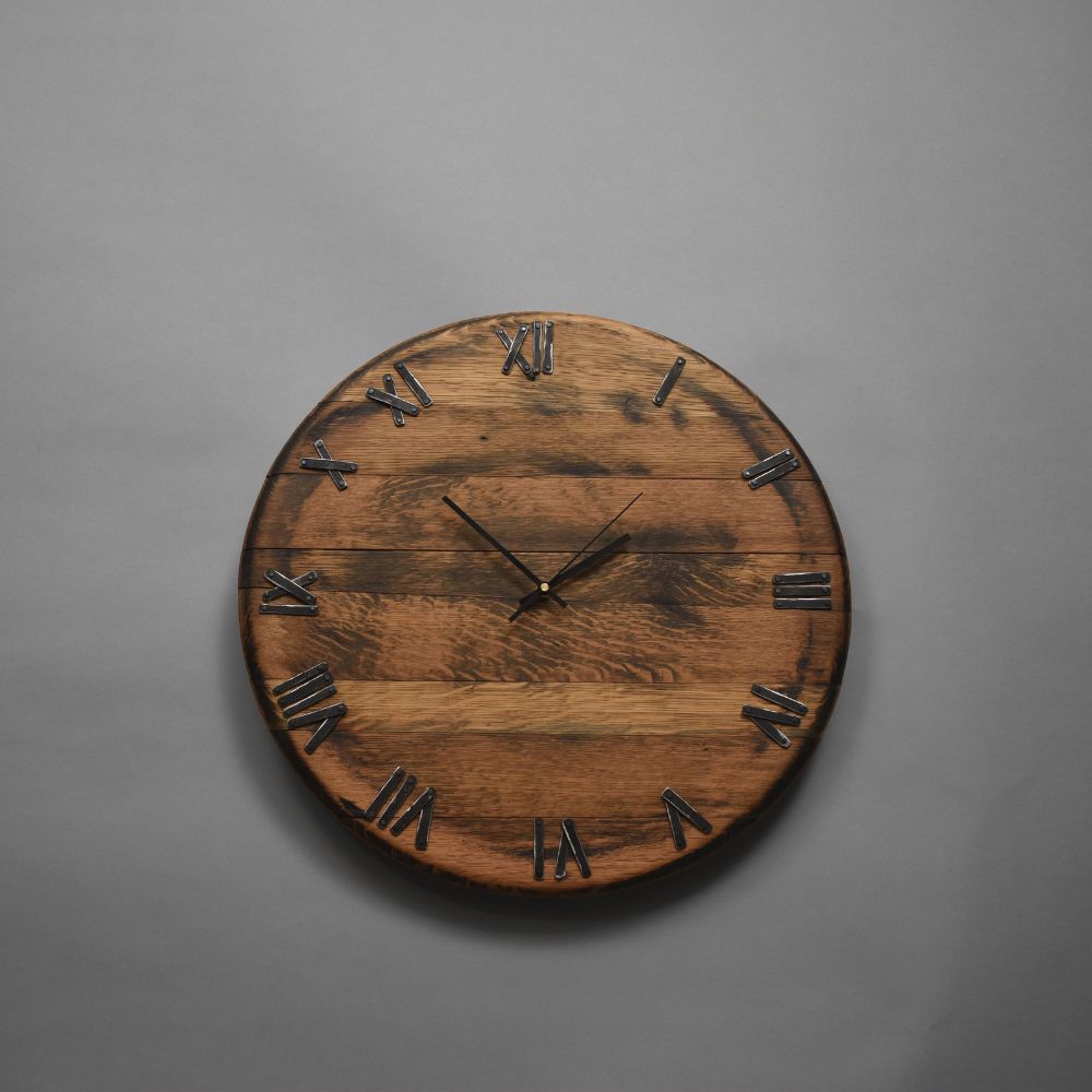 Whiskey Barrel Clock #52