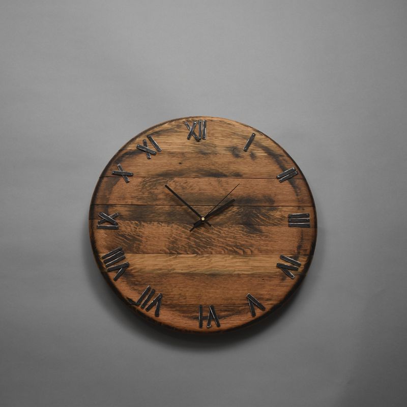 Whiskey Barrel Clock #52