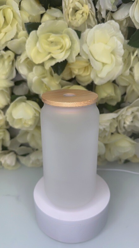16oz  FROSTED GLASS LIBBEY CAN SUBLIMATION
