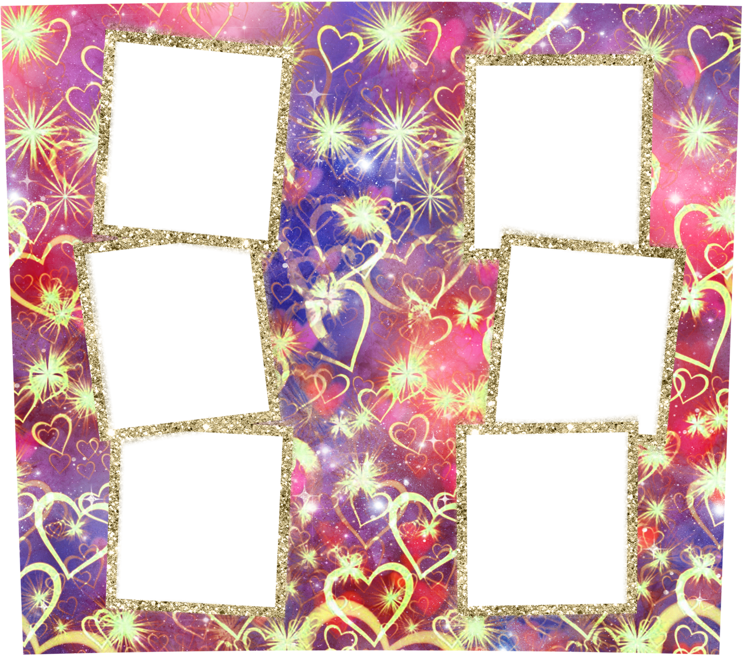 6 PHOTO HEARTS
