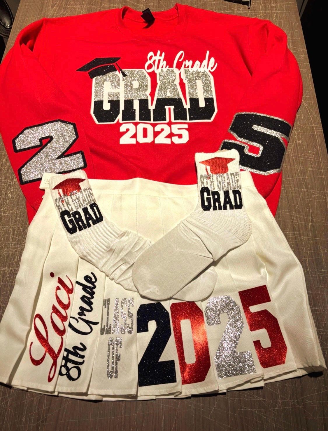 Custom Graduation Set -  All Ages -Personalized School Colors &amp; Grade